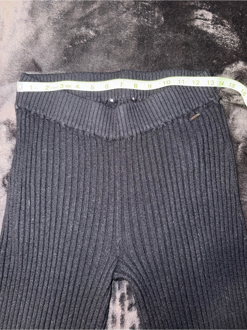 Savage X Fenty Black Ribbed Wide-Leg Pants and cowl neck sweater matching set - Picture 5 of 13